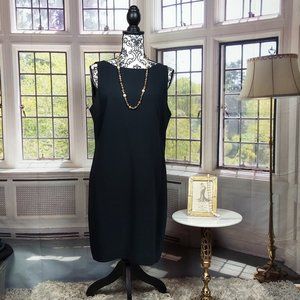 LOUBEN SLEEVELESS BLACK SHEATH DRESS (12)